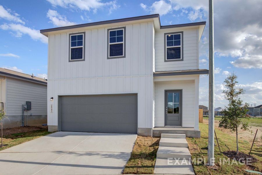 Representative exterior photo of a completed home built from the The Blanco A by Davidson Homes LLC in Applewhite Meadows, San Antonio, TX (Image 25).