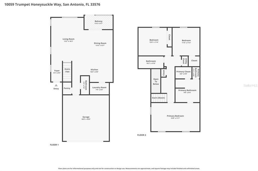 2D floor plan layout of this home in , San Antonio, FL (Image 5).