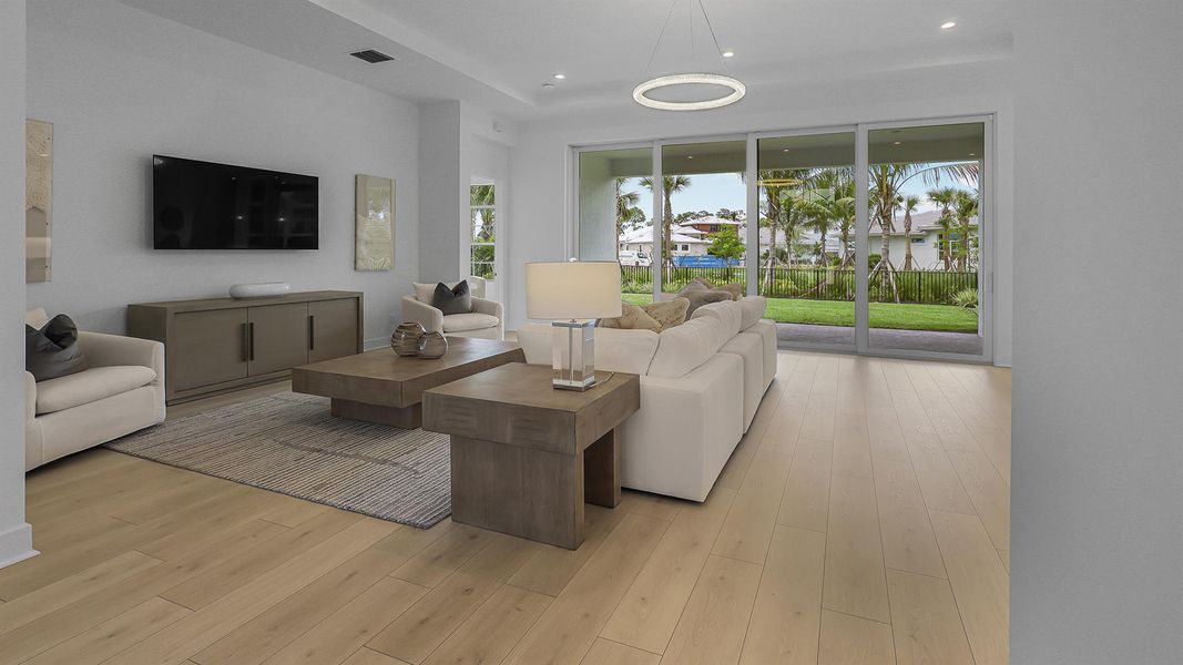 Furnished interior view inside a new home in L'Ambiance at Avenir, Palm Beach Gardens (Image 14).