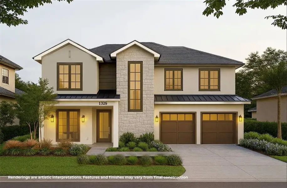 Front exterior of a new home in College Park, Orlando, FL, highlighting curb appeal (Image 1).