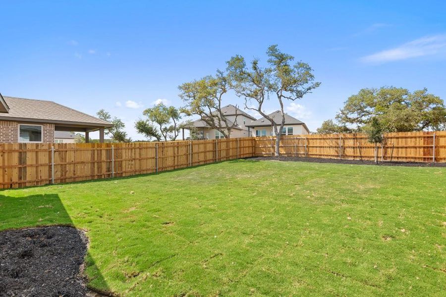 Exterior details and patio area of a home in Terrace Collection at Heritage, Dripping Springs (Image 2). Exterior details and patio area of a home in Terrace Collection at Heritage, Dripping Springs (Image 2).