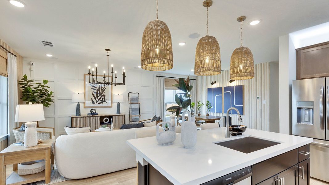 Representative furnished interior of a home built from the Meyerson by DRB Homes in Infinity Square, Kyle (Image 14).