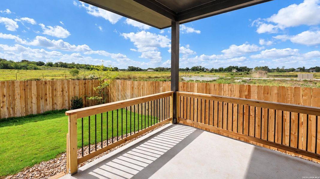 Exterior details and patio area of a home in Legacy at Lake Dunlap, New Braunfels (Image 4).