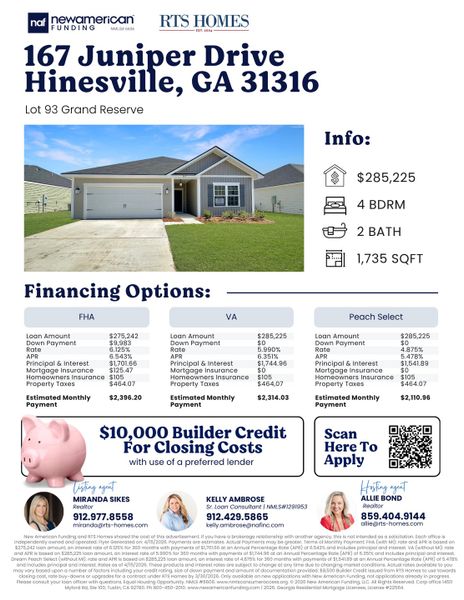 2D floor plan layout of this home in Grand Reserve, Ludowici, GA (Image 18).