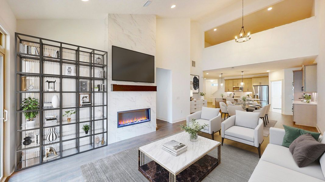 Furnished interior view inside a new home in The Courtyards at Oak Grove, Durham (Image 11).