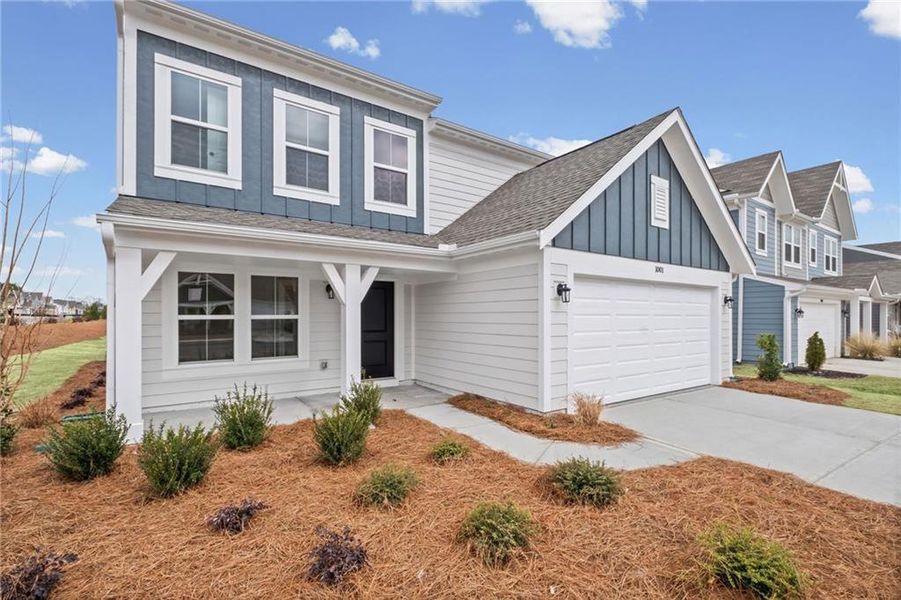 Front exterior of a new home in Cherry Glen, Euharlee, GA, highlighting curb appeal (Image 18).