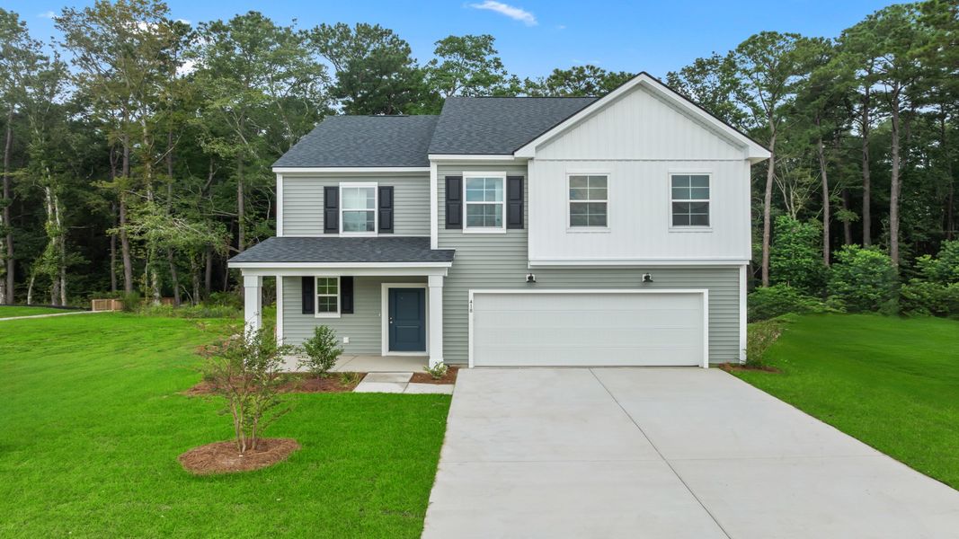 Front view of the Pritchard Elevation 5 in Creekside at Andrews, Summerville SC Front view of the Pritchard Elevation 5 in Creekside at Andrews, Summerville SC