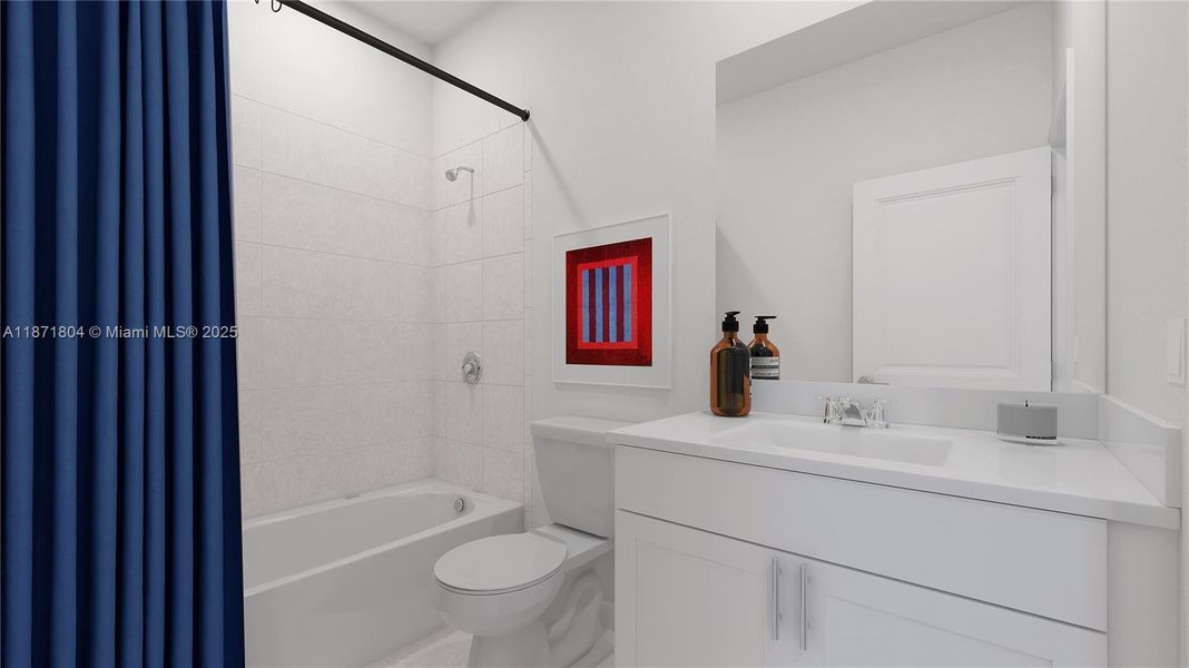 Furnished interior view inside a new home in Hawthorne at Galiano Pointe, Miami (Image 1). Furnished interior view inside a new home in Hawthorne at Galiano Pointe, Miami (Image 1).