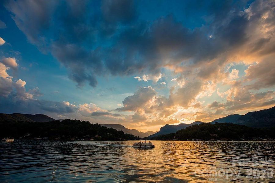 About 4 miles to the shoreline of Lake Lure.