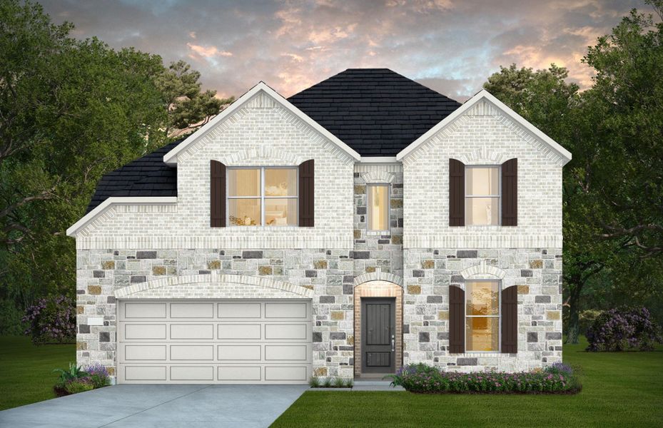 Representative exterior photo of a completed home built from the Wheeler by Pulte Homes in Blue Creek Trails, Richmond, TX (Image 20).
