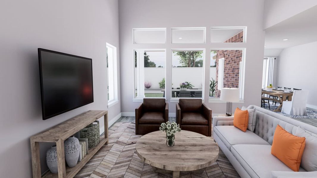 Representative furnished interior of a home built from the Logan by Tri Pointe Homes in Somerset Park, Rockwall (Image 9).