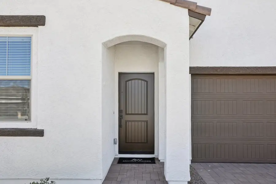 Covered entry. Finishes and options may vary by community.