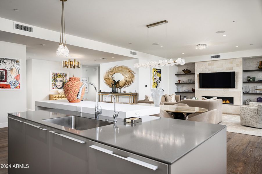 Expansive Kitchen Island