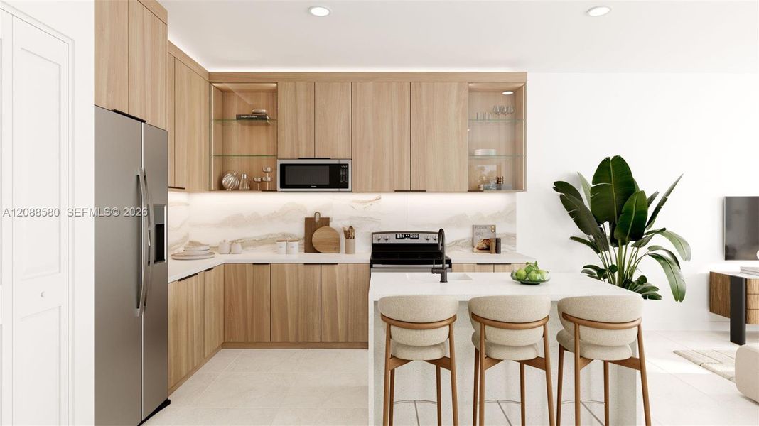 Furnished interior view inside a new home in , Miami (Image 4).