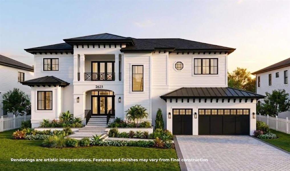 Front exterior of a new home in , Tampa, FL, highlighting curb appeal (Image 1). Front exterior of a new home in , Tampa, FL, highlighting curb appeal (Image 1).