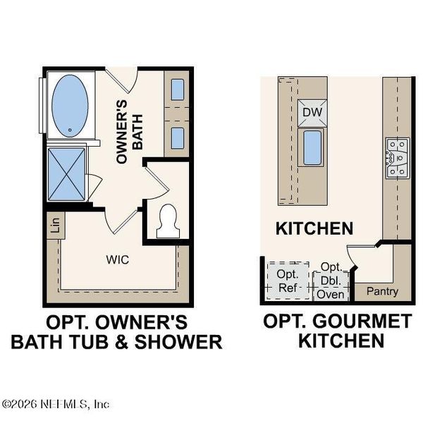 2D floor plan layout of this home in Reserve East, Flagler Beach, FL (Image 4).