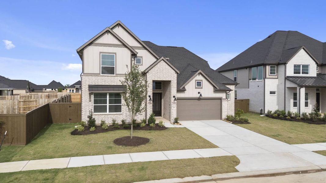 Front exterior of a new home in Attwater 55s, Waller, TX, highlighting curb appeal (Image 24).