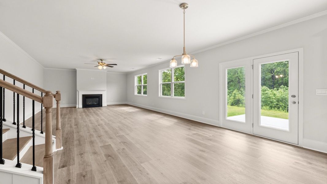 Representative unfurnished interior of a home built from the GRAYSON by D.R. Horton in Butner Estates, South Fulton (Image 18).