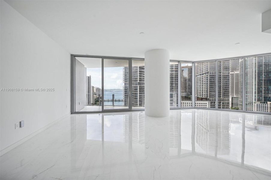 Spacious, unfurnished interior of a new home in Aston Martin Residences, Miami (Image 7).