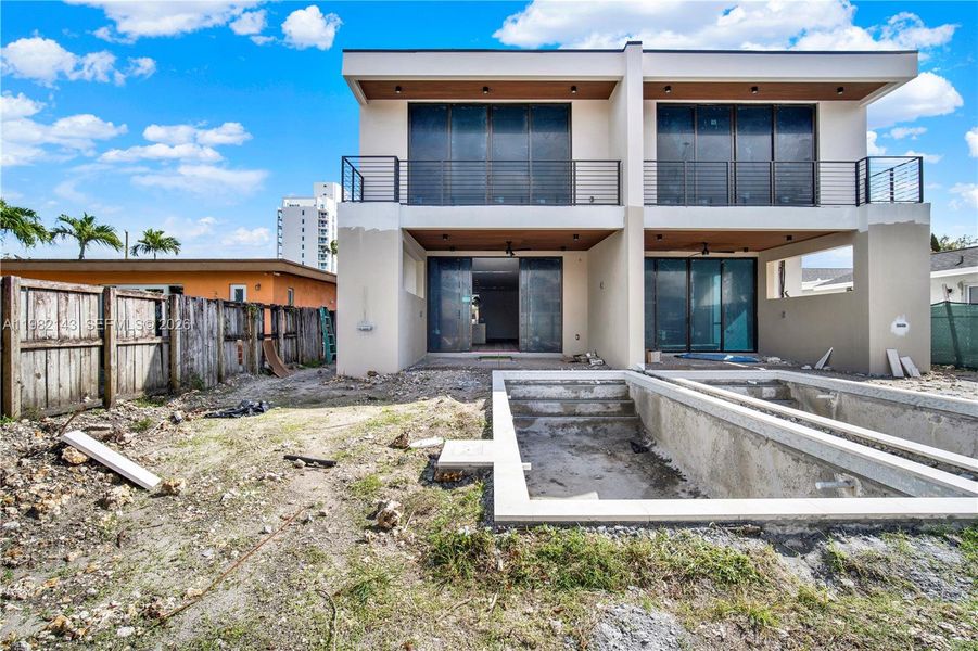 Pool area with outside shower. Pool area with outside shower.