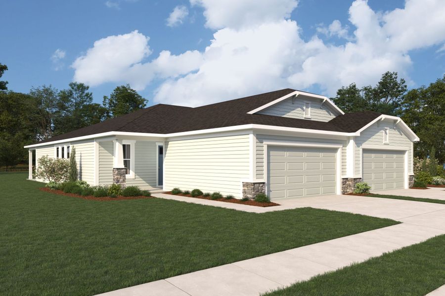 Representative exterior photo of a completed home built from the Cabana by Mattamy Homes in RiverTown, St. Johns, FL (Image 2). Representative exterior photo of a completed home built from the Cabana by Mattamy Homes in RiverTown, St. Johns, FL (Image 2).