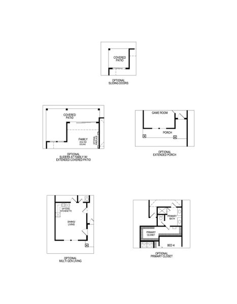 2D floor plan layout for the McKinley F by First Texas Homes in The Bluffs, Celina, TX (Image 3).