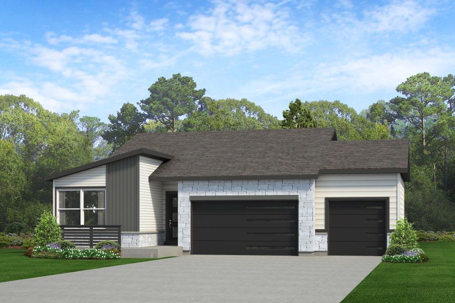 Representative exterior photo of a completed home built from the Ironton by Landsea Homes in Cherry Meadows, Brighton, CO (Image 5).