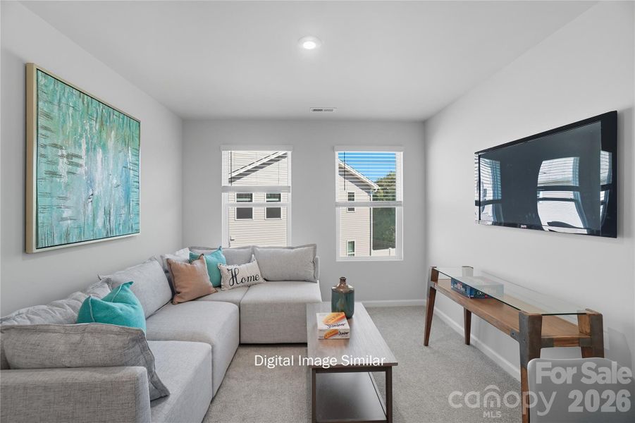 Furnished interior view inside a new home in Bailey Run, Charlotte (Image 30).
