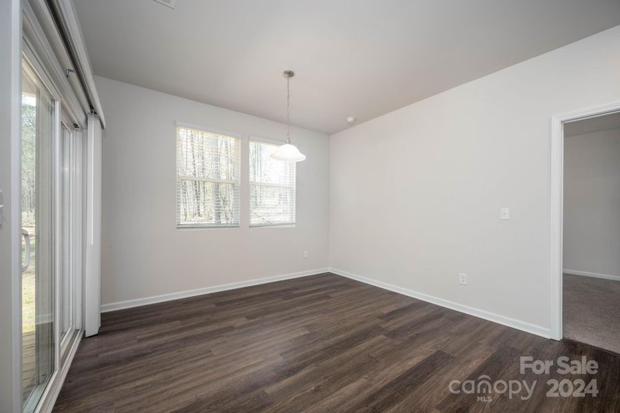 Dining area open to the kitchen and living room