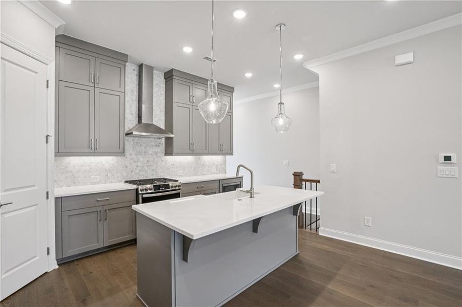 Furnished interior view inside a new home in Ward's Crossing Townhomes, Johns Creek (Image 3).