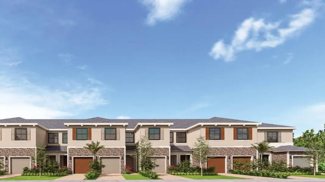 Representative exterior photo of a completed home built from the Chelsi by D.R. Horton in Edgestone, West Palm Beach, FL (Image 4). Representative exterior photo of a completed home built from the Chelsi by D.R. Horton in Edgestone, West Palm Beach, FL (Image 4).