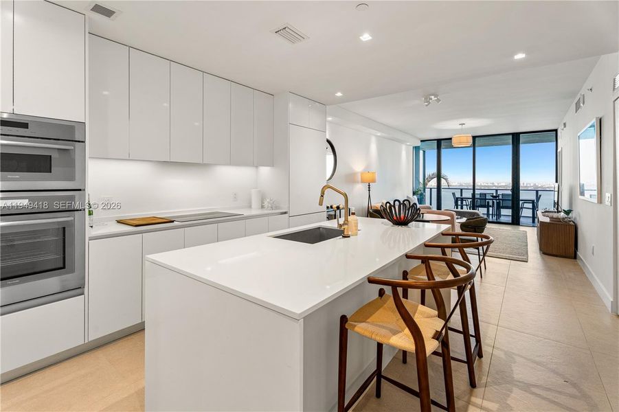 Furnished interior view inside a new home in , Miami (Image 9).