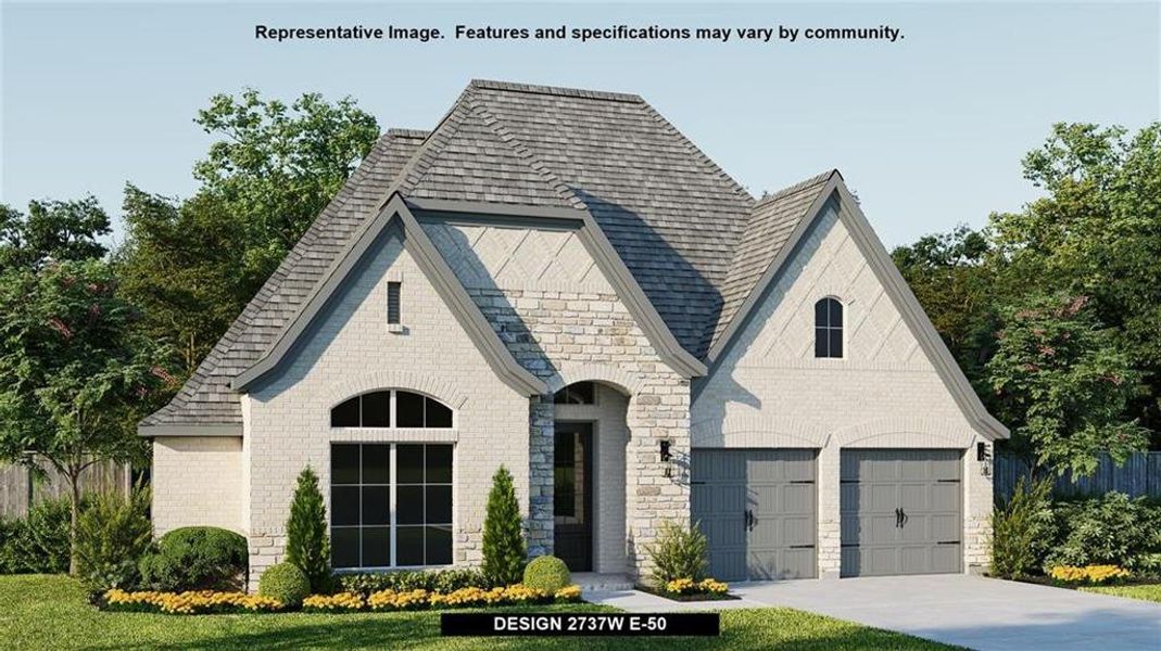 View of front of home featuring a garage