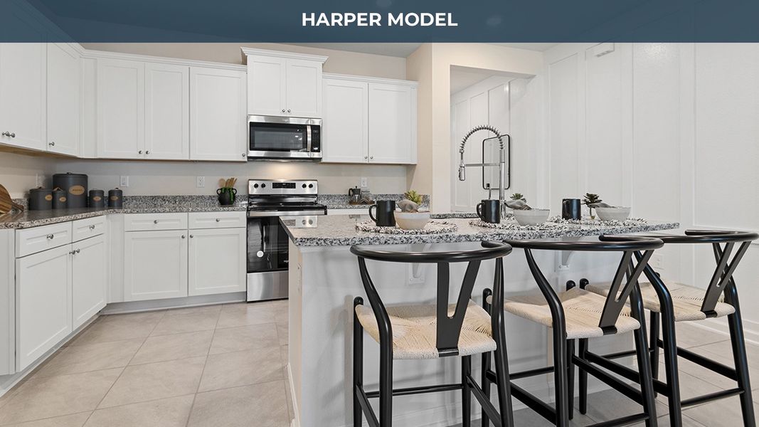 Representative furnished interior of a home built from the Harper by D.R. Horton in Bridgewater, St. Augustine (Image 5).