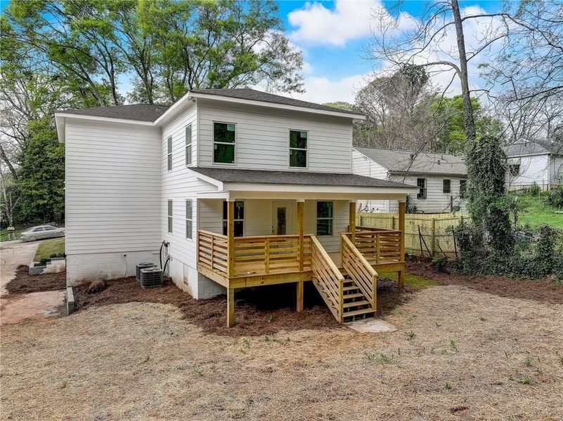 Exterior details and patio area of a home in , Atlanta (Image 2). Exterior details and patio area of a home in , Atlanta (Image 2).