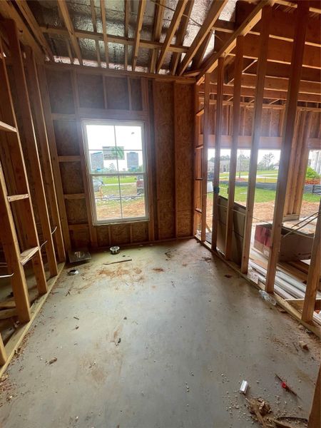 Extended Tandem Garage that opens to the backyard Extended Tandem Garage that opens to the backyard