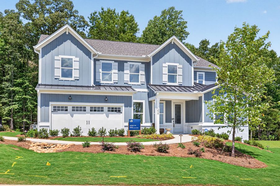 Representative exterior photo of a completed home built from the Newlyn by Pulte Homes in Bleckley Station, Ball Ground, GA (Image 29). Representative exterior photo of a completed home built from the Newlyn by Pulte Homes in Bleckley Station, Ball Ground, GA (Image 29).
