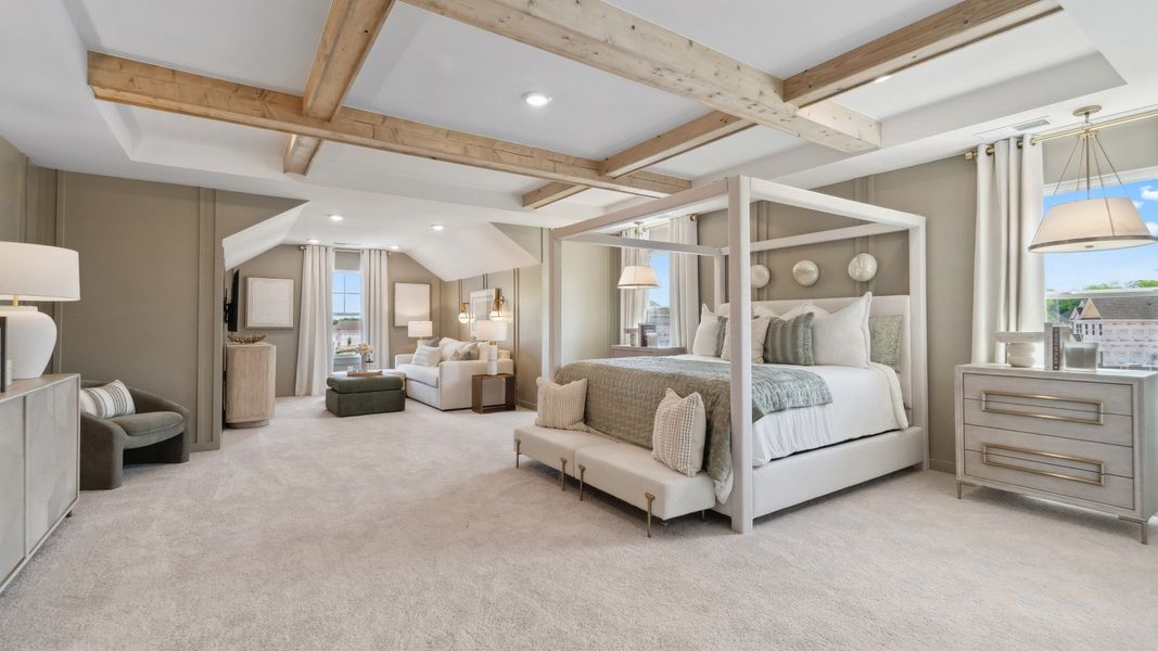 Representative furnished interior of a home built from the Meridian II by DRB Homes in Copperfield, Locust Grove (Image 35).