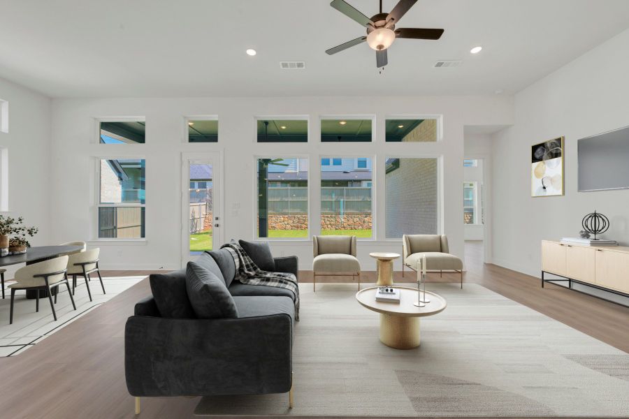 Furnished interior view inside a new home in Pecan Square – Classics, Northlake (Image 7).
