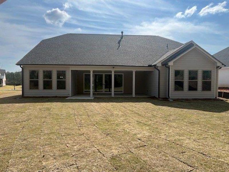 Exterior details and patio area of a home in Soleil Belmont Park, Canton (Image 3).