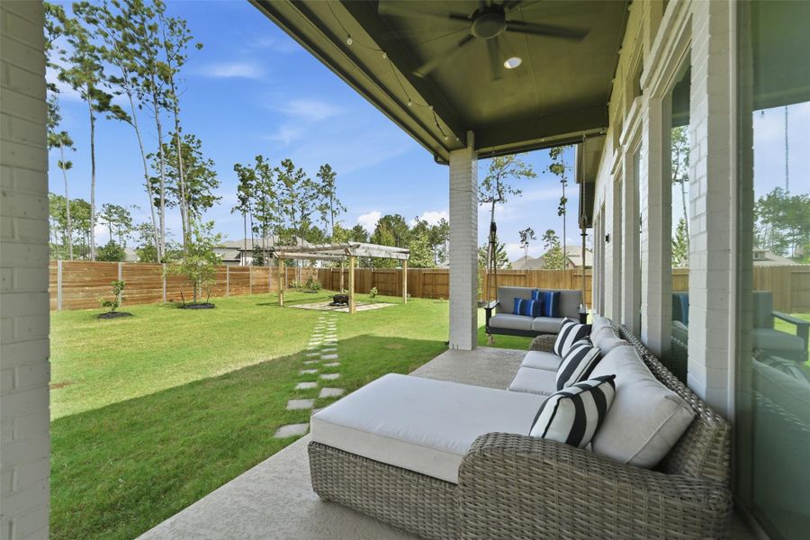Upgraded Extended back porch