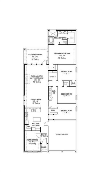 2D floor plan layout of this home in Meraki, Forney, TX (Image 4).