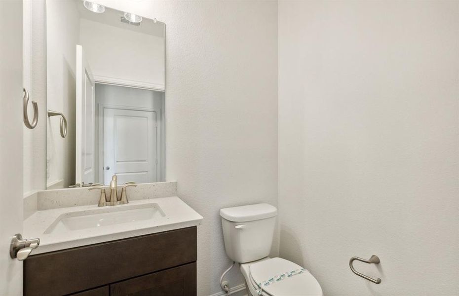 Upgraded secondary bathroom *real home pictured