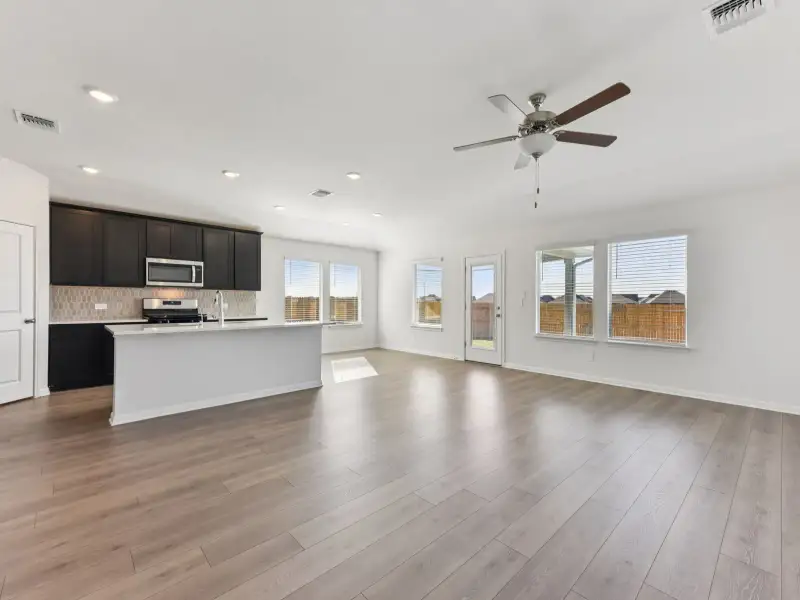 Spacious, unfurnished interior of a new home in Prairie Winds - Boulevard Collection, Hutto (Image 8). Spacious, unfurnished interior of a new home in Prairie Winds - Boulevard Collection, Hutto (Image 8).