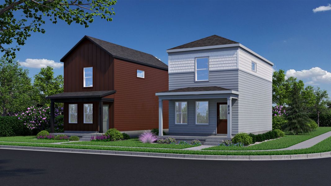 Representative exterior photo of a completed home built from the Clover by Hartford Homes in Prairie Song, Windsor, CO (Image 1). Representative exterior photo of a completed home built from the Clover by Hartford Homes in Prairie Song, Windsor, CO (Image 1).