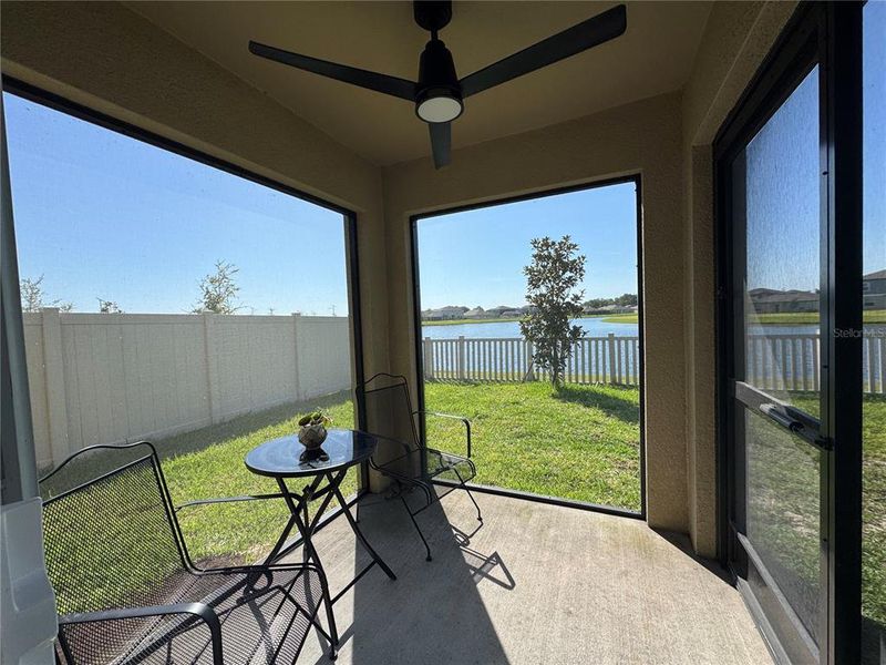 Exterior details and patio area of a home in Prosperity Lakes, Parrish (Image 3).