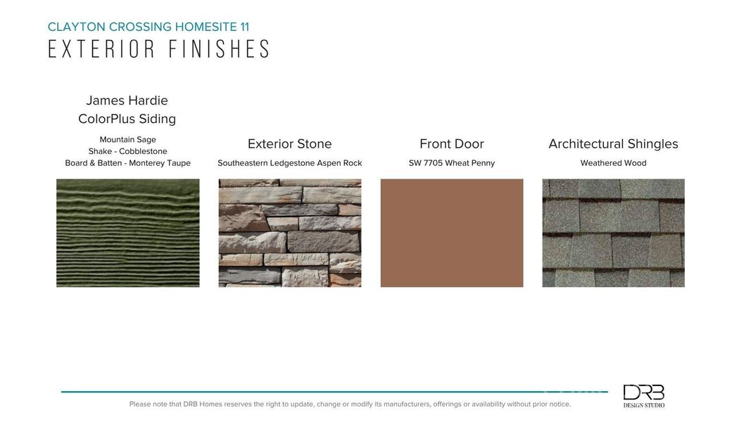 Sample of building materials used in homes in Clayton Crossing, Arden (Image 30). Sample of building materials used in homes in Clayton Crossing, Arden (Image 30).