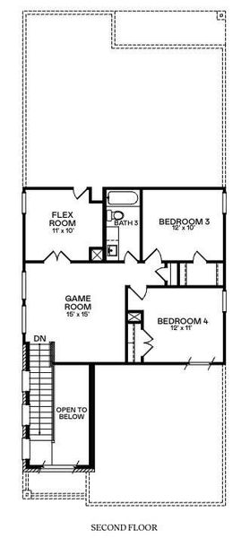 2D floor plan layout of this home in Sunterra, Katy, TX (Image 3).