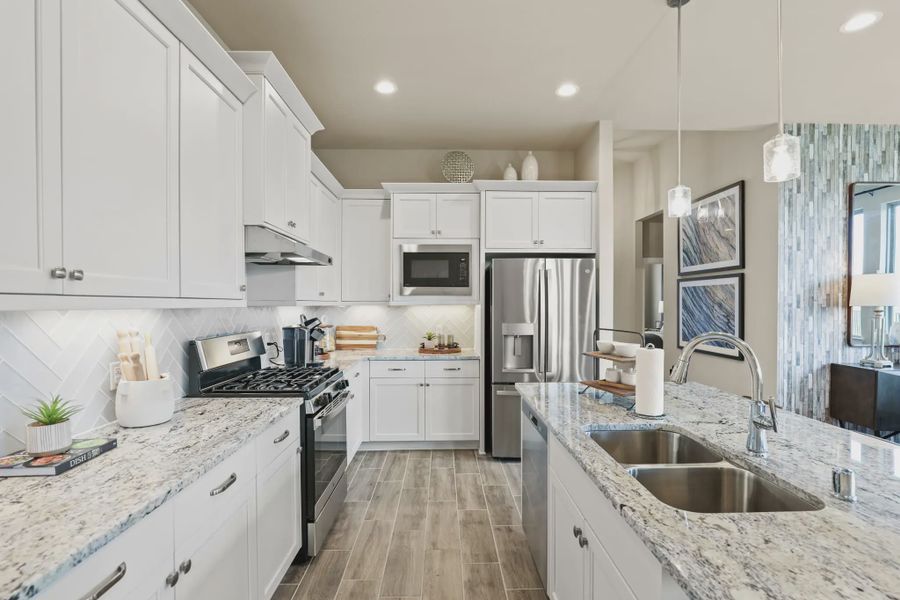 Representative furnished interior of a home built from the Oxford by Chesmar Homes in Newhaven, Manor (Image 7).