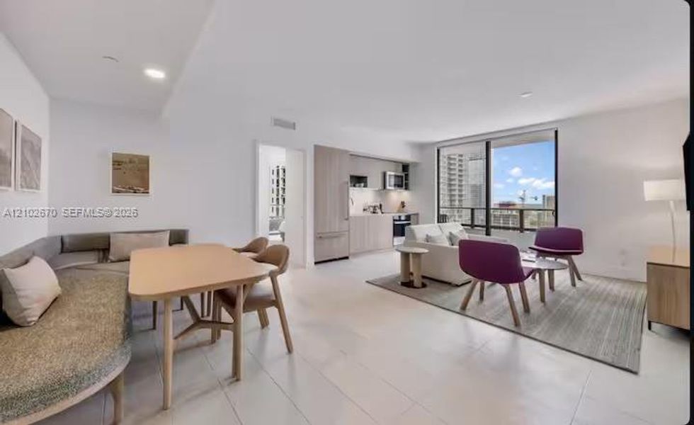 Furnished interior view inside a new home in , Miami (Image 12).